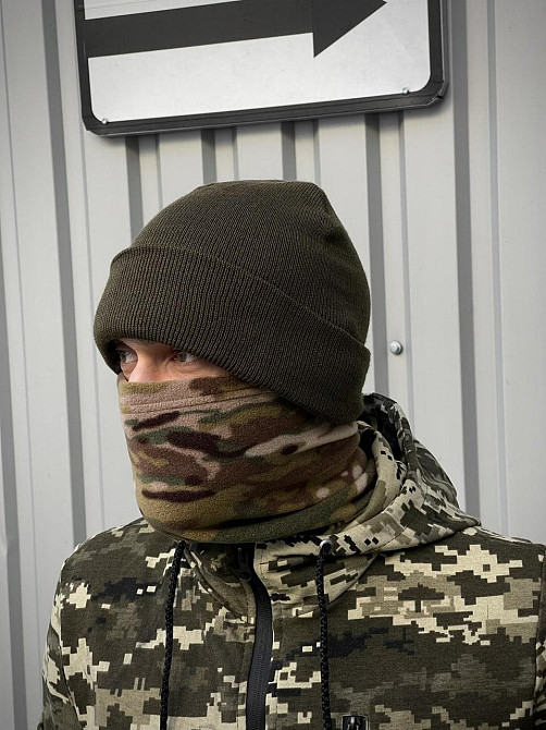 Шапка тактична військова зимова трикотажна Дніпро - фото 8