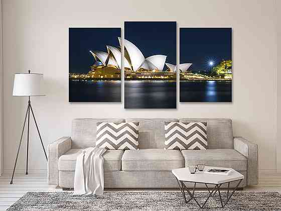 Модульна картина у вітальню/ спальню Нічна Опера    Art-548_3 100x150 см Київ