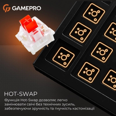 Клавиатура GamePro Genesis Metallic MK144B Outemu Red Switch USB UA Black (MK144B) Винница - изображение 7