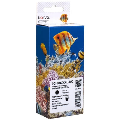 Картридж Barva Canon PGI-480PGBK XXL (1969C001AA) 600 ст, black (IC-480XXL-BK) Винница - изображение 1