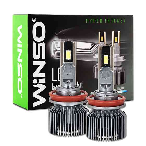 Автолампа Winso LED H8/H11/H16 12/24V 130Вт 11000Лм 6500K CSP3570 2шт Львів