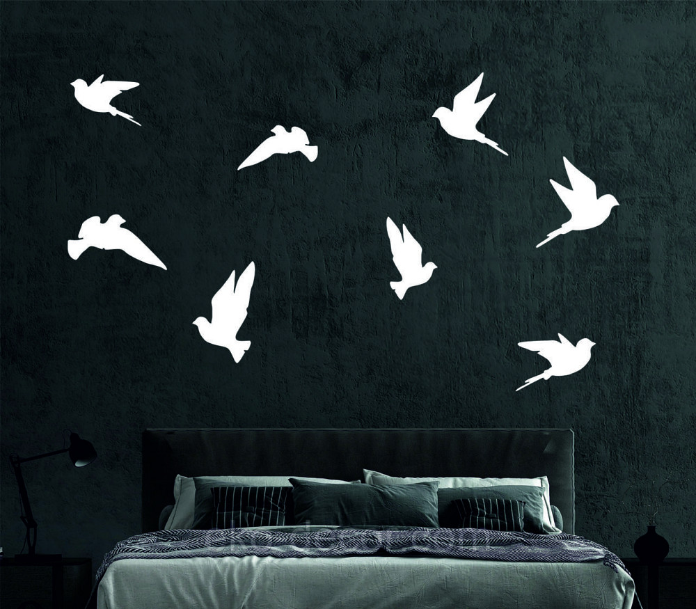 Декоративне настінне Панно «Пташка» Декор на стіну(ціна за 1шт) 20*11 см, Білий Київ - фото 2