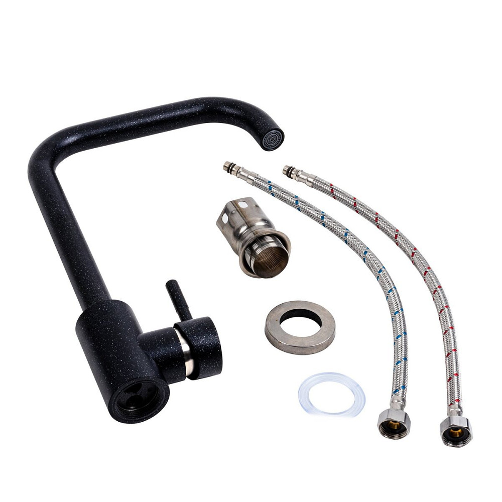 Змішувач кухонний VALESO NS02B (3008B-NA) чорний металік Коломыя - изображение 2