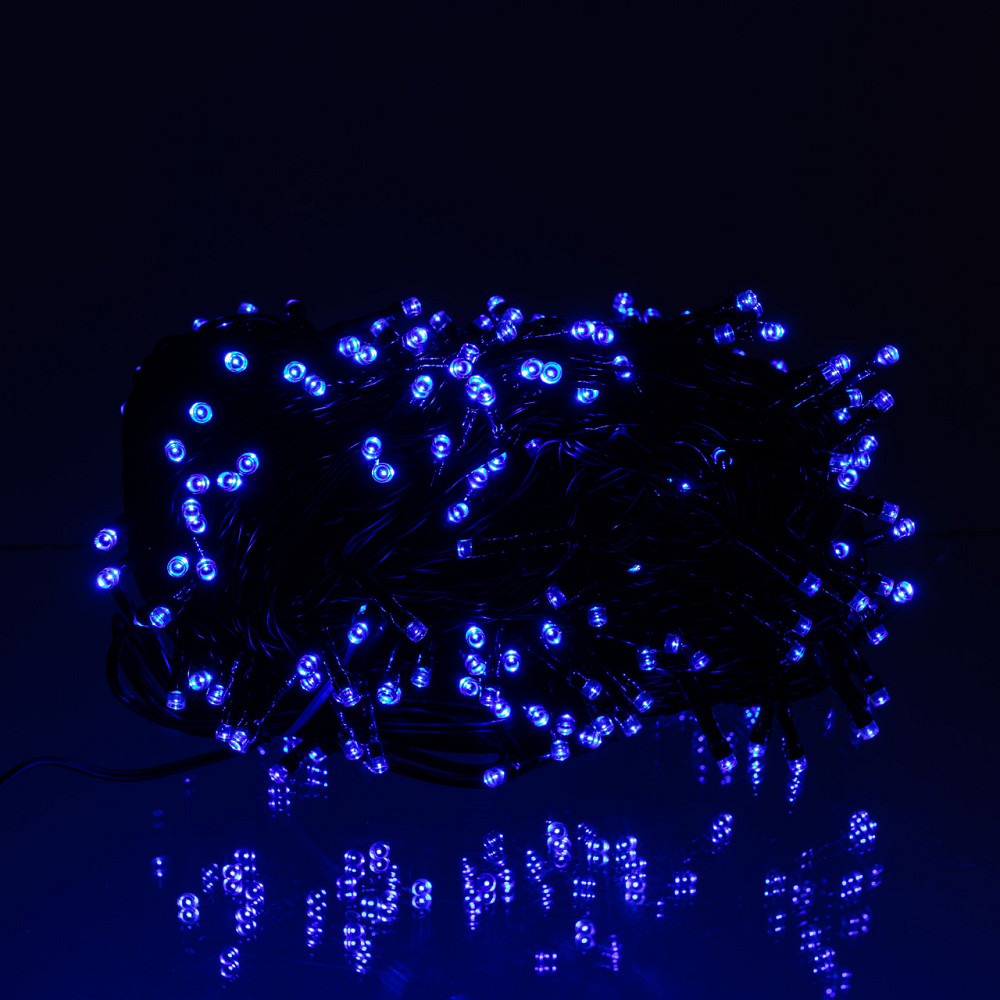 Garlando Новорічна гірлянда вулична 30 м 300 LED з сонячною батареєю чорний провід Синій SB300L Коломыя - изображение 1
