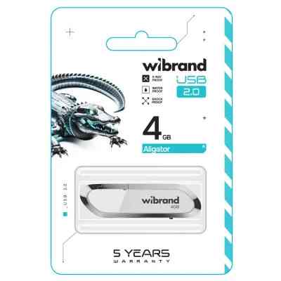 USB флеш накопитель Wibrand 4GB Aligator White USB 2.0 (WI2.0/AL4U7W) Винница