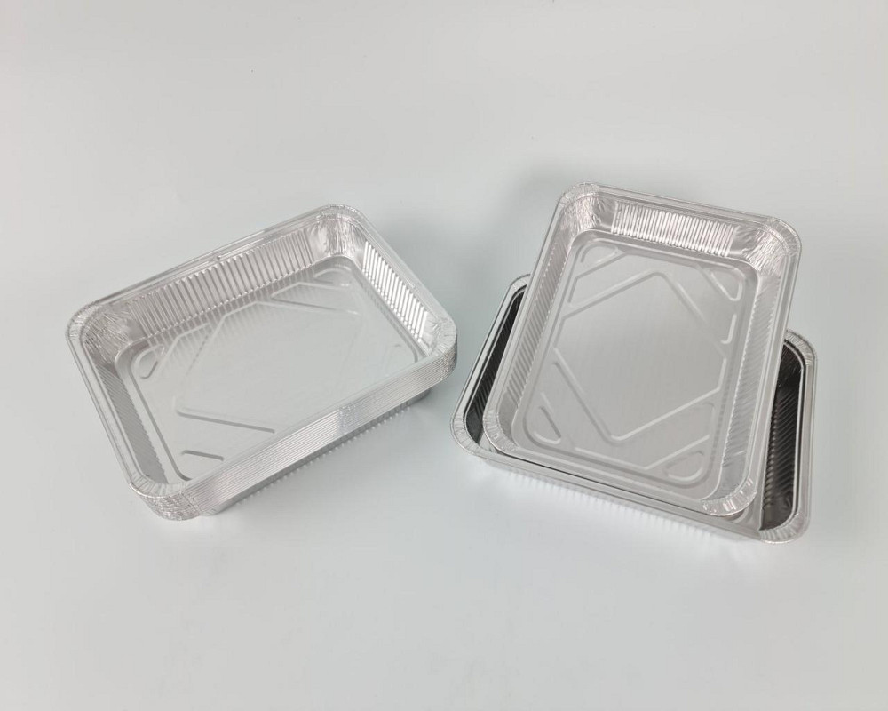 Контейнер из пищевой алюминиевой фольги прямоугольный 1150мл R2G 100шт в упаковки (1 пачка) Харьков - изображение 5