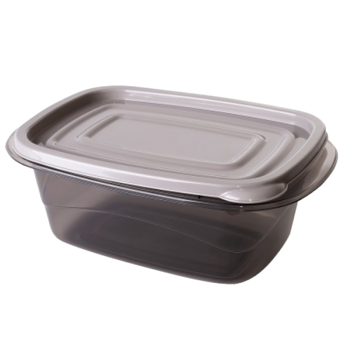 Контейнер для харчових продуктів 0,7л прямокутний коричневий прозорий/какао Омега Алеана Житомир - фото 1