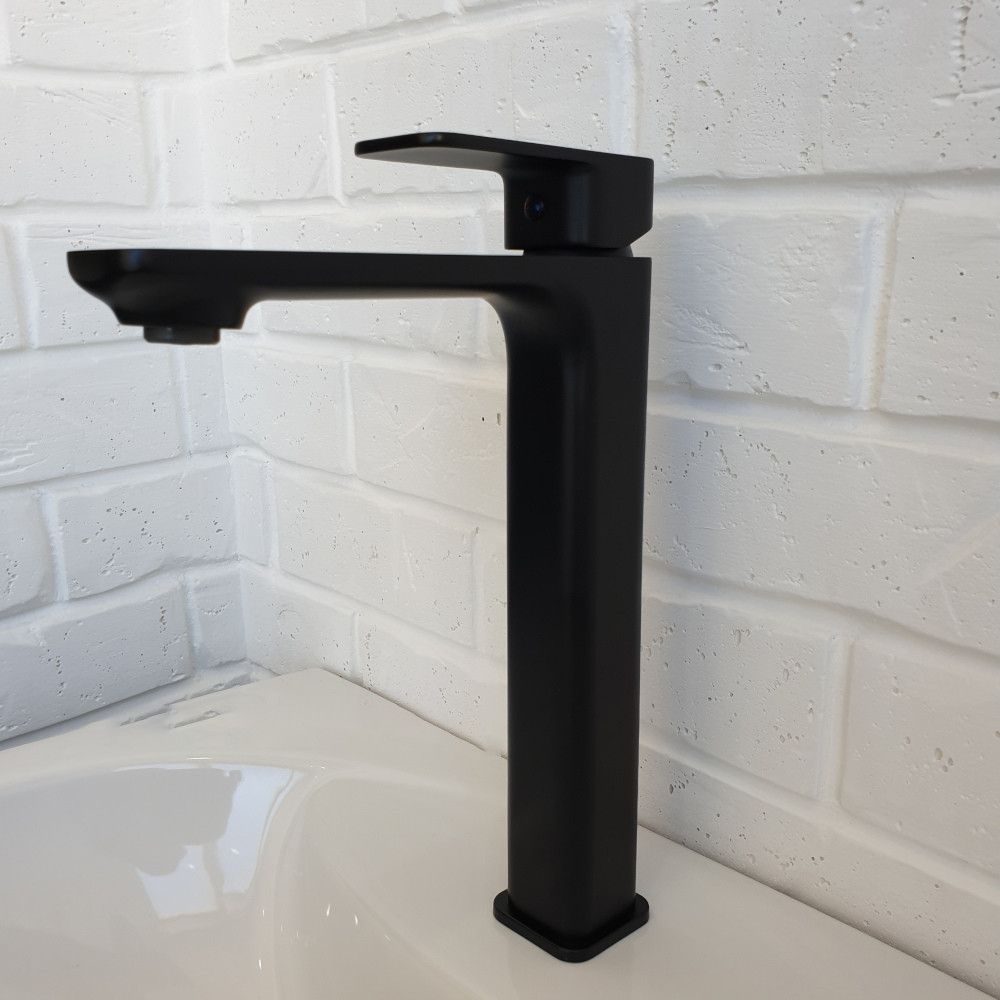 Змішувач для умивальника високий IMPRESE BILOVEC чорний матовий Київ - фото 6