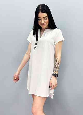 Свободное летнее платье из льна 