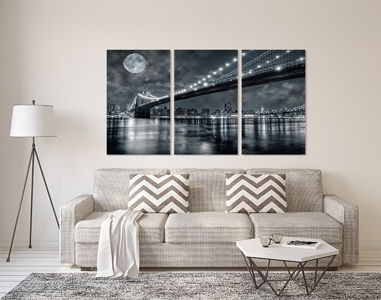 Модульная картина в гостиную / спальню   Місто вночі     ART-316_3A 70х130 см Киев - изображение 2