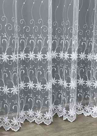 Тюль фатин з вишивкою колір холодний білий 1729т Київ