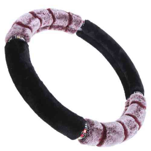 Чохол на кермо VLOD-F95 BK/MRN M чорний/каштан/БО/мех Харків