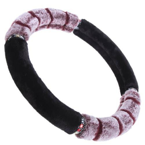 Чохол на кермо VLOD-F95 BK/MRN M чорний/каштан/БО/мех Харків - фото 5