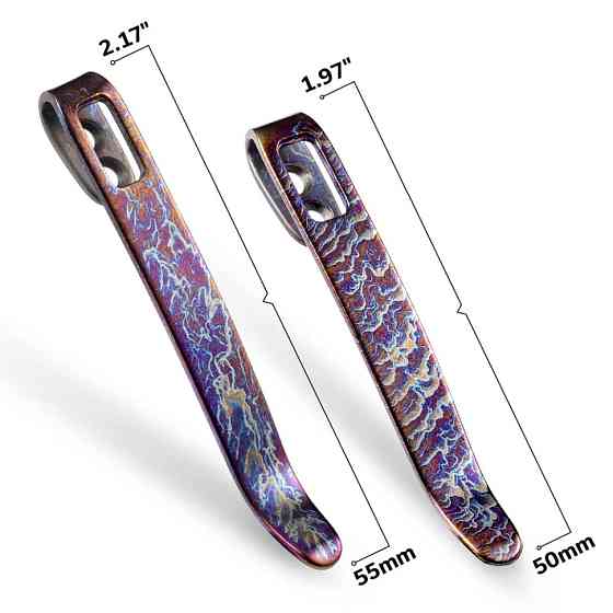 Кліпси кишенькові титанові 2 штуки Civivi без гвинтів T002A Київ