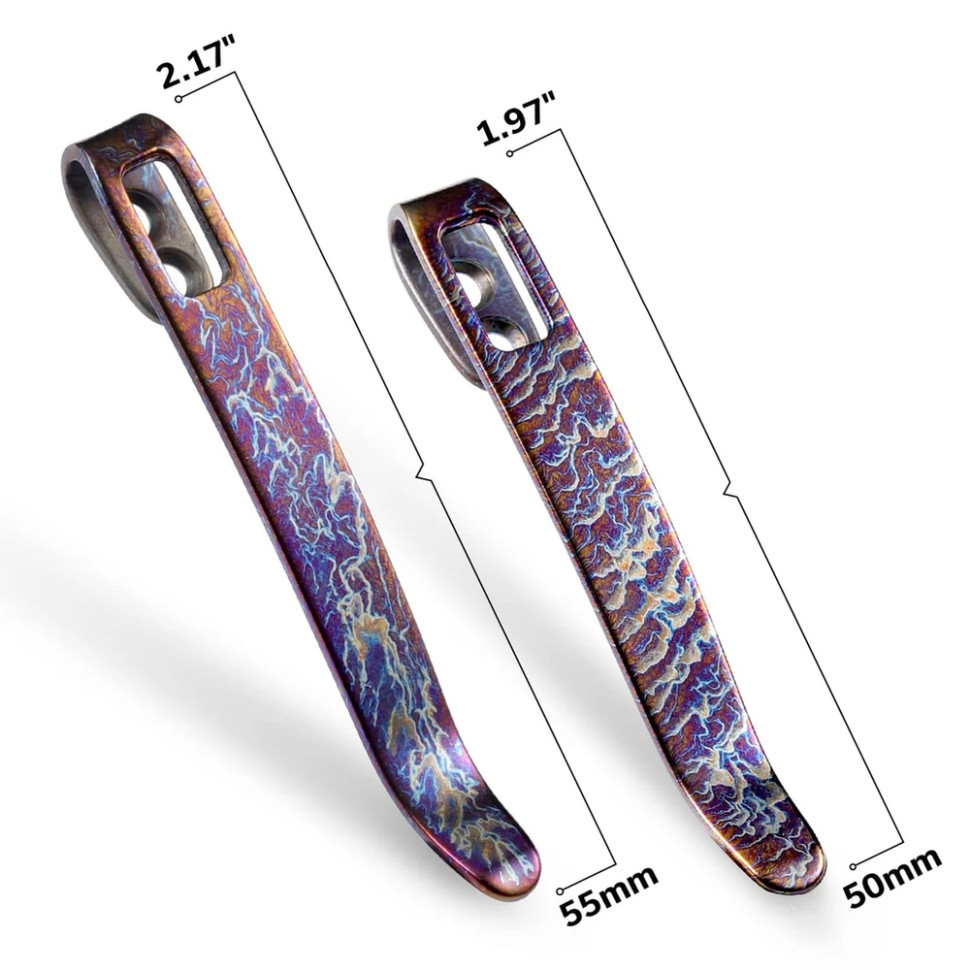 Кліпси кишенькові титанові 2 штуки Civivi без гвинтів T002A Київ - фото 2