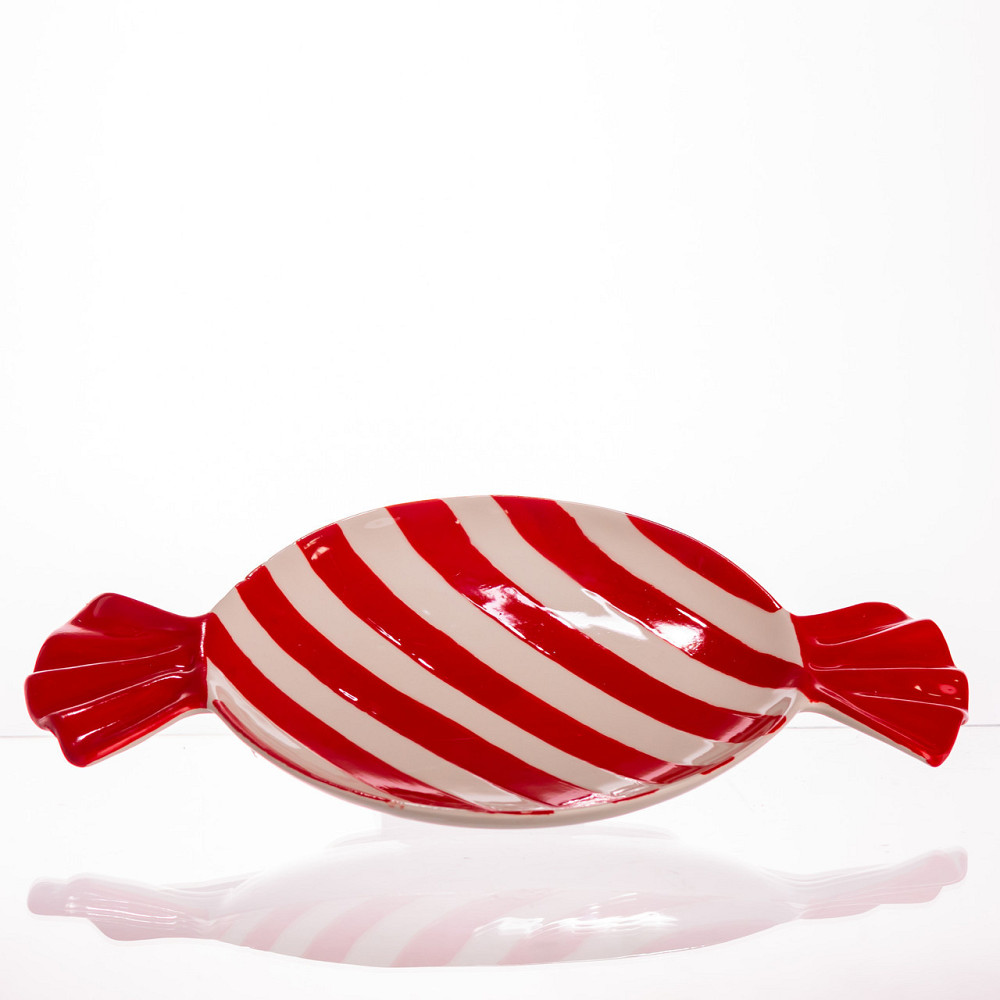 Новогодняя фарфоровая тарелка в форме конфеты 15.5 см Киев - изображение 1