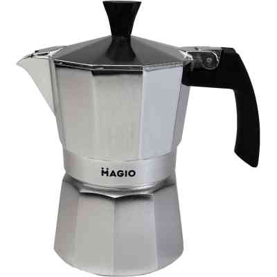 Гейзерна кавоварка Magio Срібляста 3 порції 150 мл (MG-1001) Вінниця