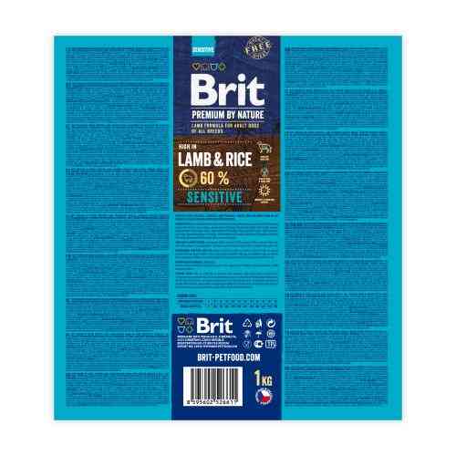 Корм сухий Brit Premium Dog Sensitive Lamb для собак з чутливим травленням з ягням 1 кг Киев