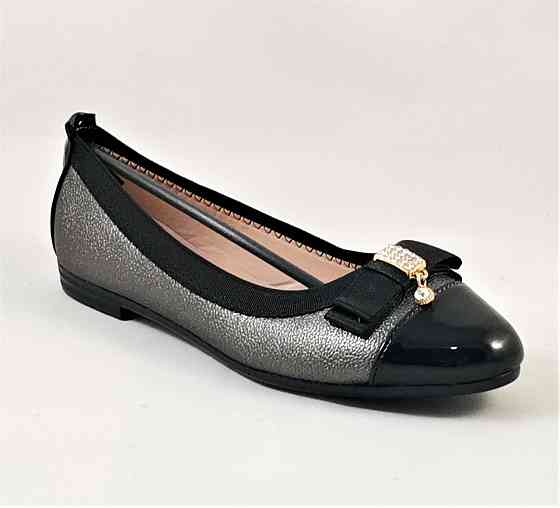 Жіночі Балетки Сірі Мокасини Туфлі Лакові (розміри: 38) - 7-5 Дніпро