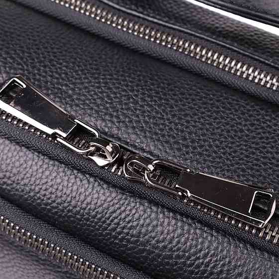 Практичний чоловічий рюкзак з натуральної шкіри Vintage 23051 Чорний Київ