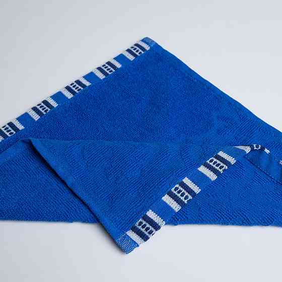 Полотенце кухонное махровое с орнаментом GM Textile 30х30см 400г/м2 (Синий) Сумы