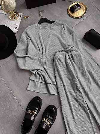 Женский теплый базовый костюм двойка ангора рубчик Одесса