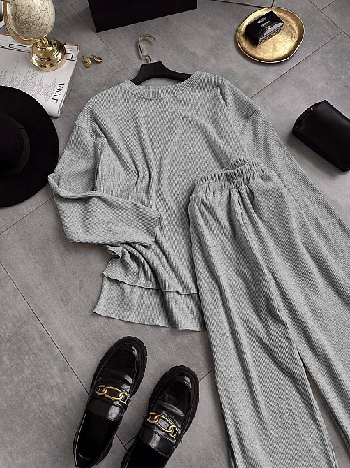 Жіночий теплий базовий костюм двійка ангора рубчик Одеса - фото 3