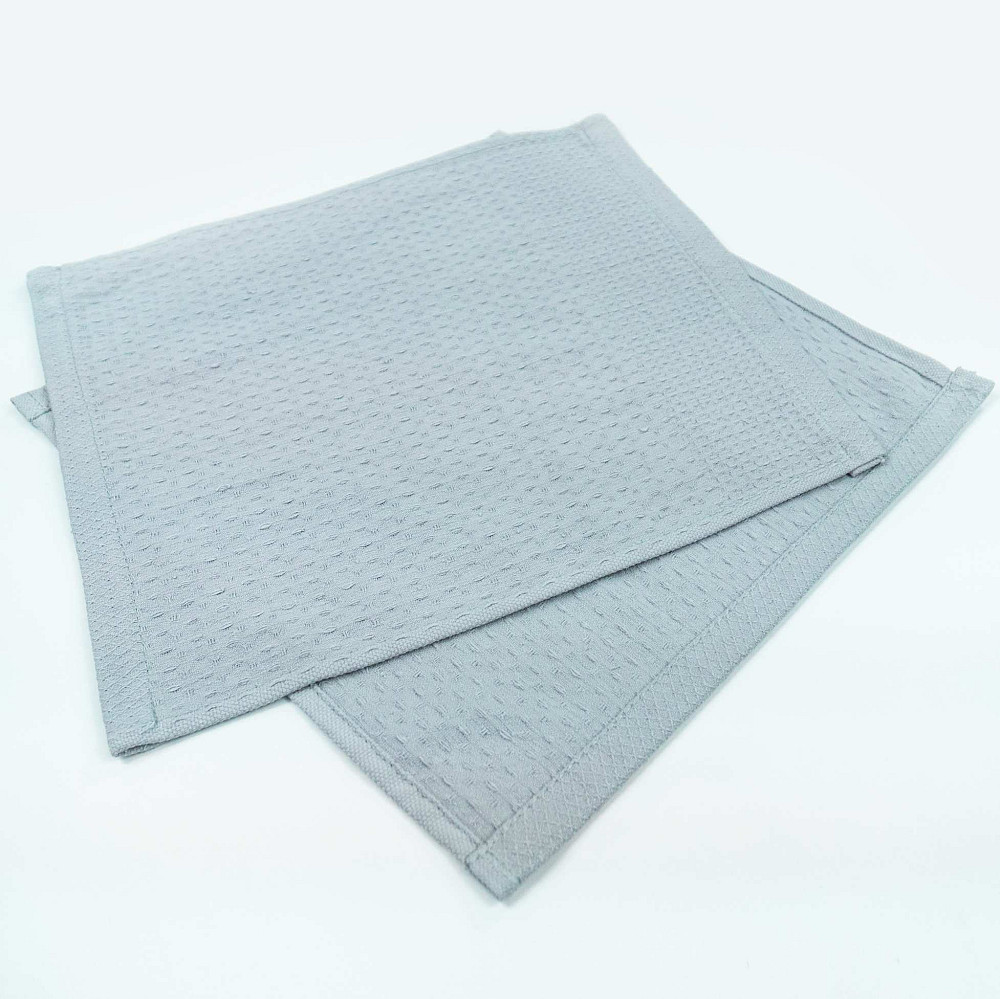 Вафельний рушник для кухні YouStar 30х30 см 220г/м2 (Блакитний) Суми - фото 3