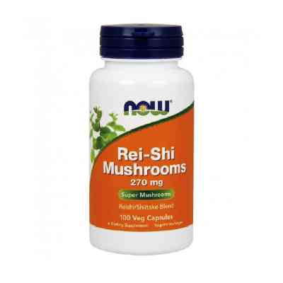 Трави Now Foods Гриби Рейша, Rei-Shi Mushrooms, 270 Мг, 100 капсул (NOW-04733) Вінниця