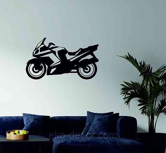 Декоративное настенное Панно «Мотоцыкл» Декор на стену 70*40 см, Черный Киев