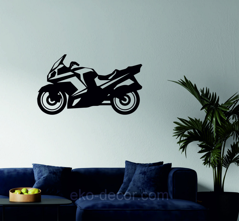 Декоративное настенное Панно «Мотоцыкл» Декор на стену 70*40 см, Черный Киев - изображение 4