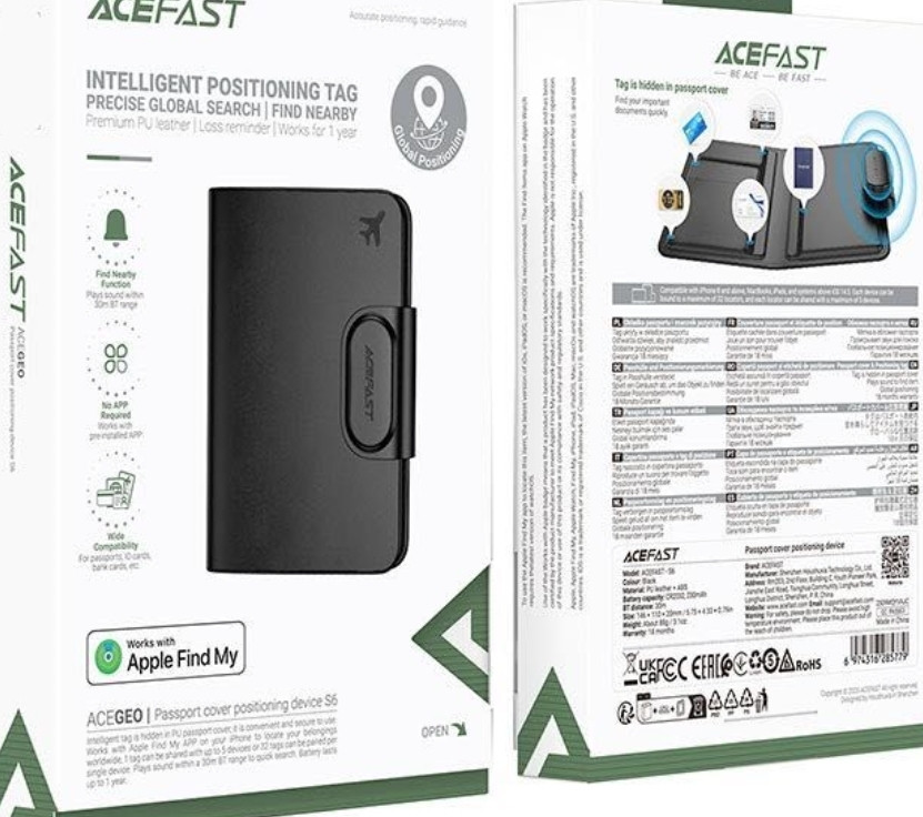 Пошуковий трекер Acefast S6 Apple Find My обкладинка для паспорта. Харків - фото 6