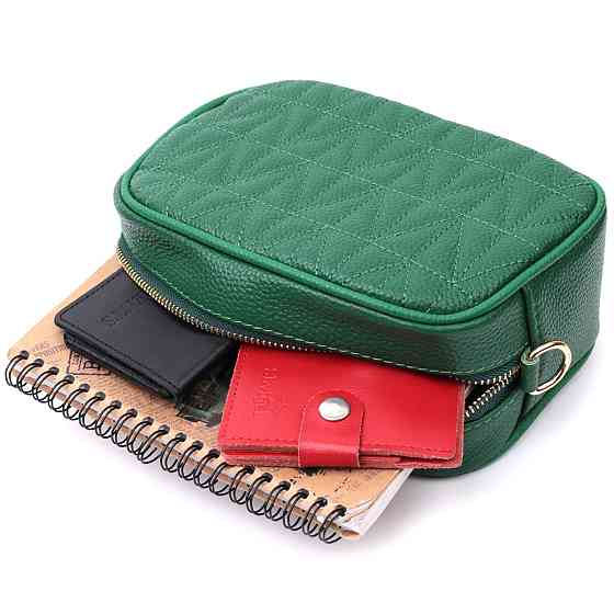 Жіноча сумка з натуральної шкіри Vintage 22613 Зелена Київ