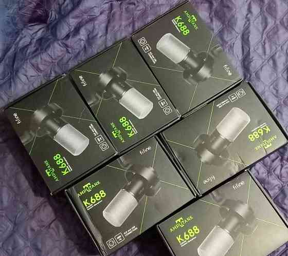 Микрофон динамический Fifine K688 черный цвет. Киев