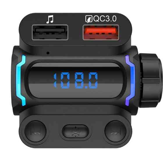 Автомобільний FM модулятор з дисплеєм,Bluetooth,Aerbes AB-CZ04 SBR Київ