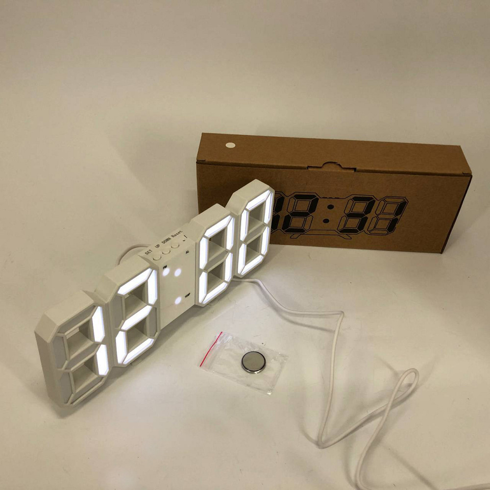 Настольные часы со светодиодным дисплеем, Настольные часы led на батарейках Лед IV-51 Киев - изображение 9