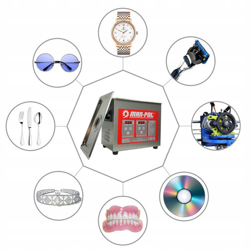 Ультразвуковий очищувач для дезінфекції мийка 3.2 літра 120 Вт Mar-Pol (M90074) Нововолинськ - фото 9