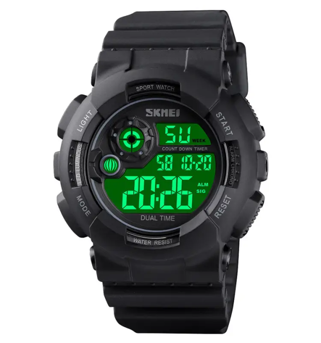 Мужские наручные спортивные часы Skmei 1583 (Черный с черным) Киев - изображение 2