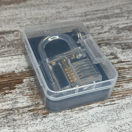 Прозорий замок для практики, тренувальний набір слюсаря з прозорим корпусом Київ