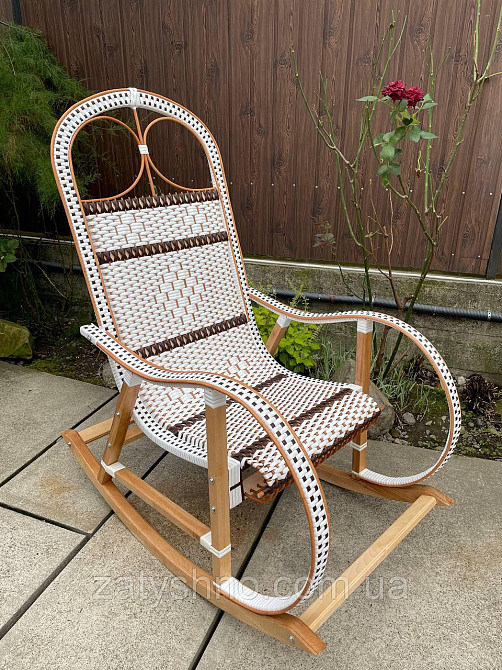 Качалка из лозы плетеная белая Киев - изображение 3