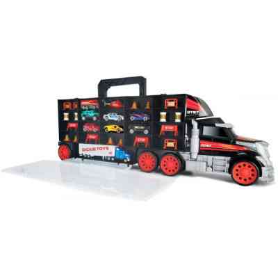 Ігровий набір Dickie Toys Трейлер перевізник авто, вантажівка з ручкою (3749023) Вінниця