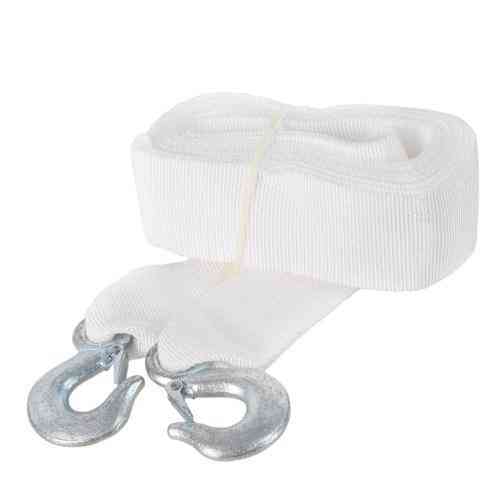 Трос буксирувальний ST1009/ТР-109-8-1 8т лента 75мм х 5м білий з 2 крюками у пакеті Харків