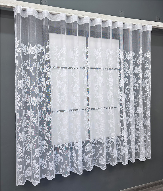 Тюль VR-Textil 1525т Жаккард Белый 300х130 см (42-0607) Киев - изображение 2