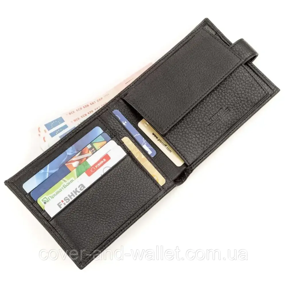 Якісний тонкий чоловічий шкіряний гаманець Karya 0411-45 Київ - фото 4