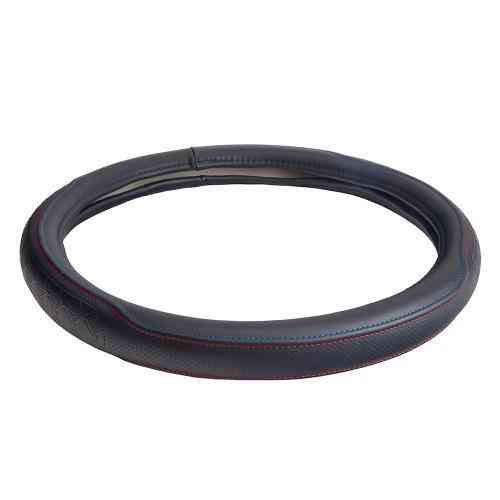 Чохол на кермо VLOD-24LC7 BK M, шкіра, чорний, один шов, бокове оздоблення Харків