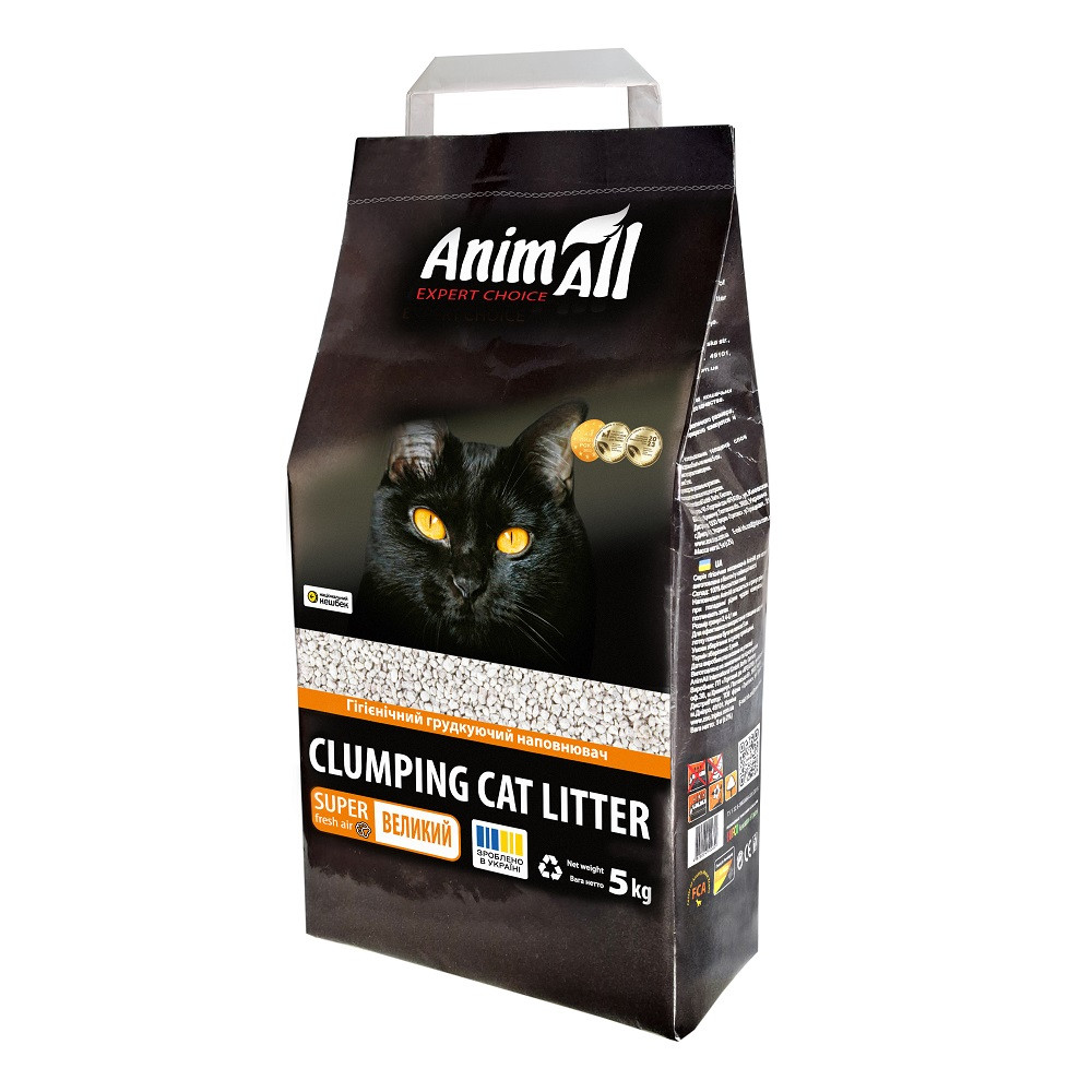 Бентонитовый наполнитель AnimAll крупная фракция, для кошек, 5 кг Киев - изображение 1