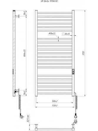 Електрична рушникосушка HF Derby 1170х530 TR K біла матова Київ