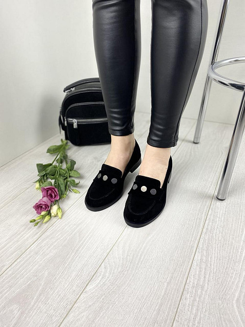 VIKTTORIO Туфлі жіночі VIKTTORIO ЖАЗИНА чорні (весна-осінь, замша натуральна) (2700) Коломия - фото 3