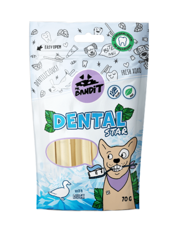 Ласощі для собак Містер Бандіт Mr.Bandit Дентал палички для здоров'я зубів собак з качкою, 70 г Вінниця