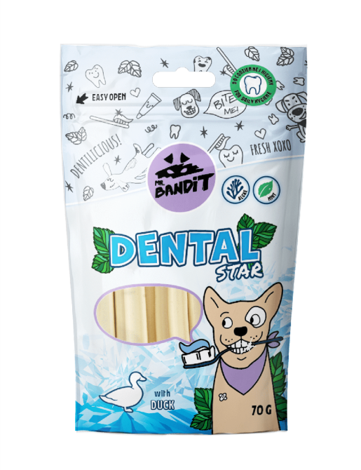 Ласощі для собак Містер Бандіт Mr.Bandit Дентал палички для здоров'я зубів собак з качкою, 70 г Вінниця - фото 1